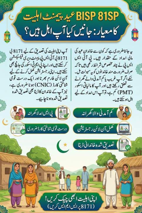 Eligibility Criteria for BISP 8171 Eid Payment